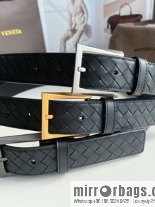 i1656243696_2037_0-800x8000dnq3uvkuxj54761_20250630010136.jpg Bottega. Venetia, matte calfskin woven with needle button men\'s 3.5cm belt