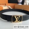 LV/Louis Vuitton, metal buckle solid steel resin craft inlaid men\'s 4.0 belt