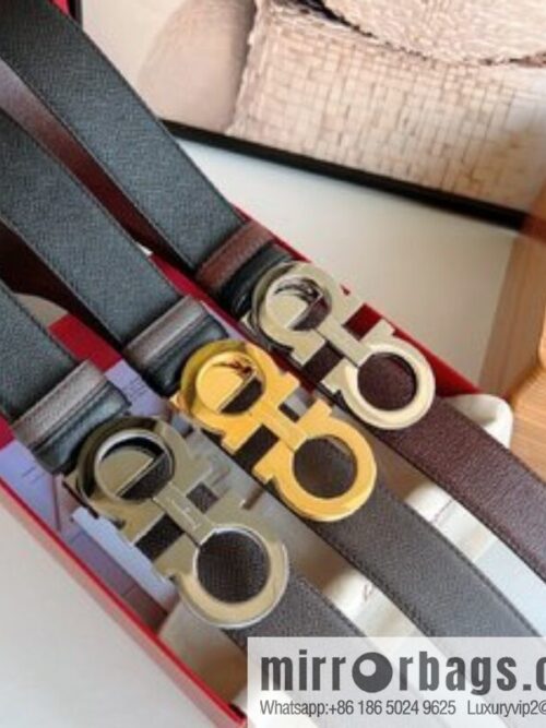 i1658879649_5978_0-800x800rl1td0dsjm564066_20250630105138.jpg Ferragamo Ferragamo, Classic Black Coffee Triple Sandwich Metal Buckle Men\'s 3.5cm Belt