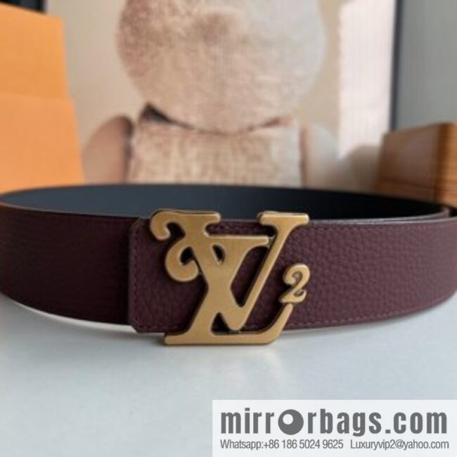 LV/Louis Vuitton, exquisite craftsmanship presents luxury and exquisite men\'s 4.0cm belt