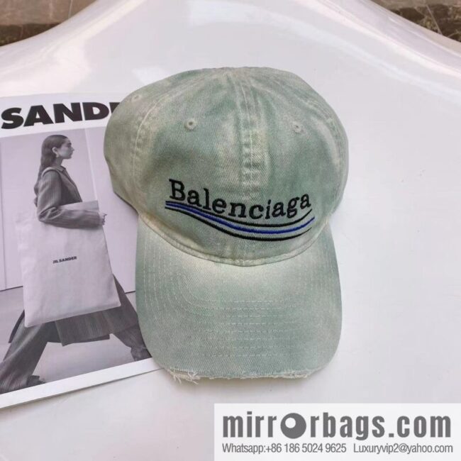 BALENCIAGA Balenciaga\'s new shampoo gray brim letter logo baseball cap