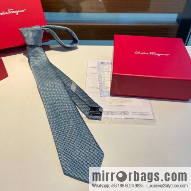 Ferragamo Ferragamo 100% Top Twill Silk Men\'s New Tie