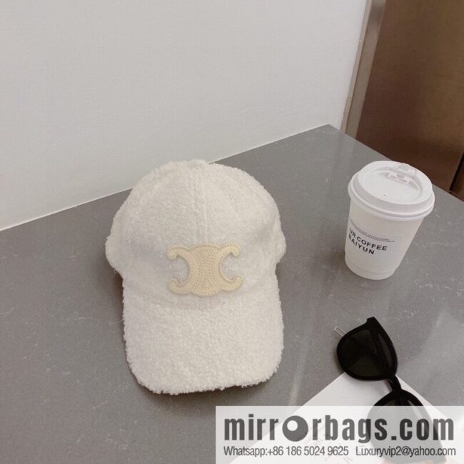 Celine 2022 autumn new lamb wool cap