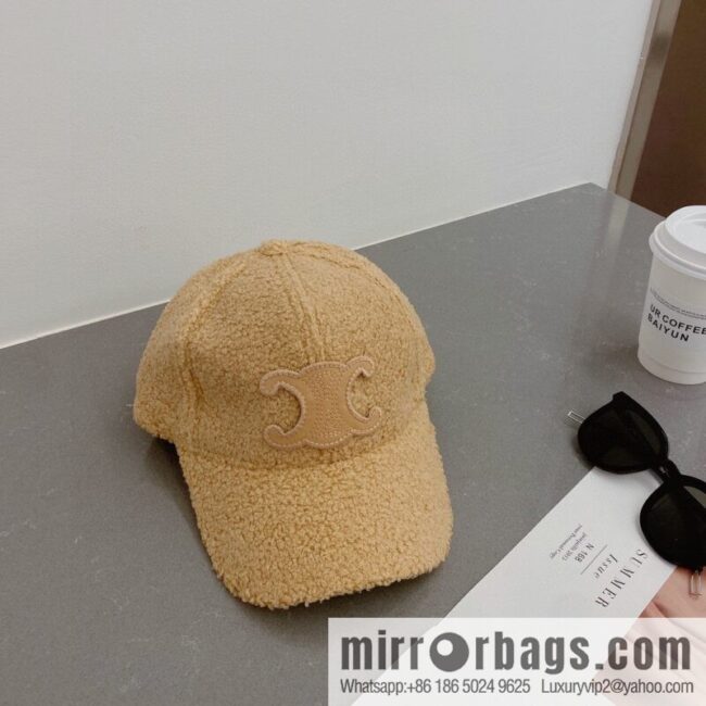 Celine 2022 autumn new lamb wool cap