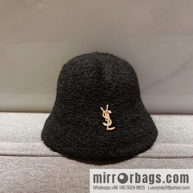 YSL Saint Laurent lamb wool bucket hat bucket hat