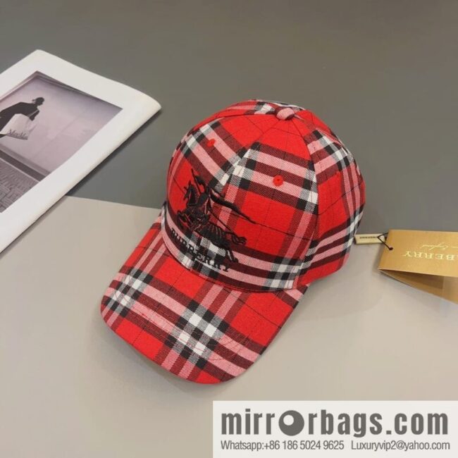Burberry unisex checked baseball cap