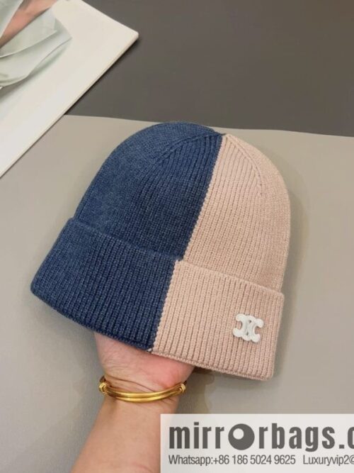 i1670739148_2300_3-800x800rhcbs40b4va46841_20250629234822.jpg CELINE Arc de Triomphe logo knitted wool hat