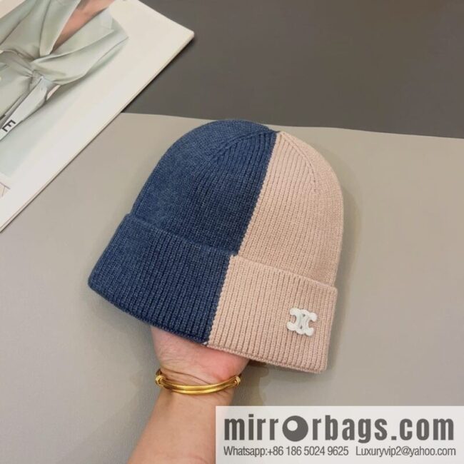 i1670739148_2300_3-800x800rhcbs40b4va46841_20250629234822.jpg CELINE Arc de Triomphe logo knitted wool hat