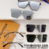 LV Louis Vuitton three-dimensional metal square sunglasses
