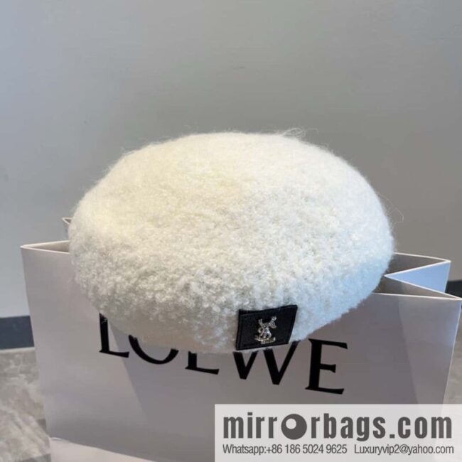 YSL Saint Laurent Corduroy Beret