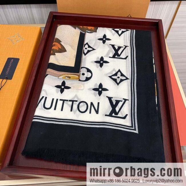 LV Louis Vuitton double-sided ring velvet long towel