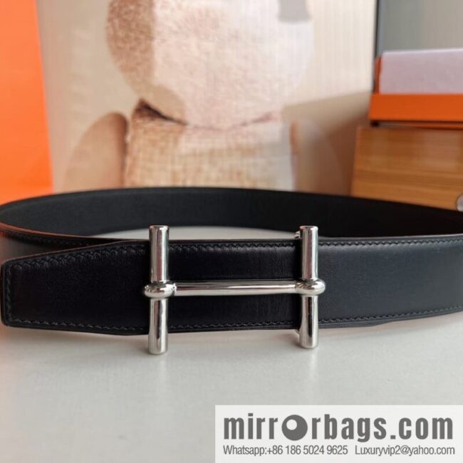 Hermes Hermes, the latest bottom leather at the counter, men\'s double-sided leather belt 38mm