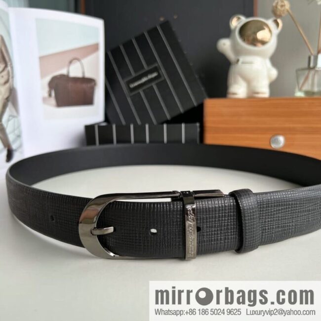 Ermengildo. Zein Italian Zegna Men\'s Imported Cowhide Cross Textured Belt 3.5cm