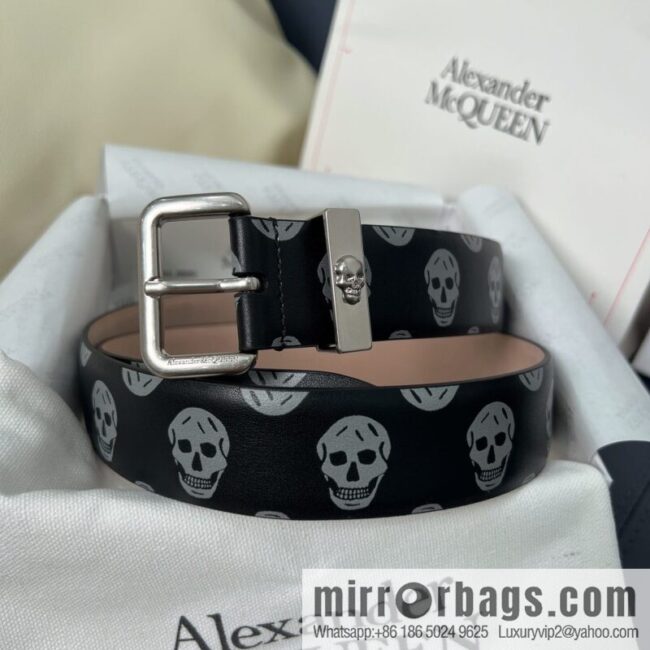 Alexander McQueen, gold-filled belt marked metal buckle women\'s belt