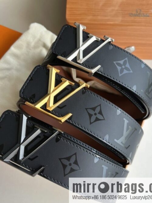wsxc1669459370859_1-800x8003klqhrsaivd53539_20250630005156.jpg LV/Louis Vuitton, black flower men\'s double-sided PYRAMIDE calfskin brown belt