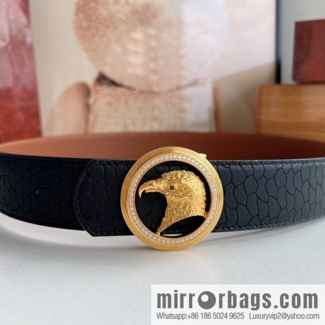 Stefano. Ricci Stephen, Selected Cowhide Press Textured Belt 3.8cm