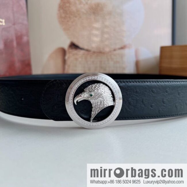 Stefano. Ricci Stephen, Selected Cowhide Press Textured Belt 3.8cm