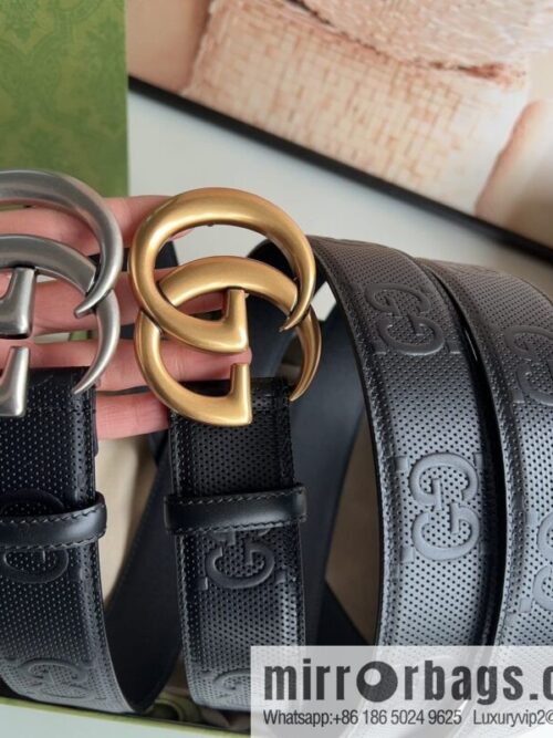 wsxc1671711658407_0-800x800wtrr12js4gh52820_20250630004634.jpg Gucci Gucci, first layer calfskin embossed GG men\'s 4.0cm belt