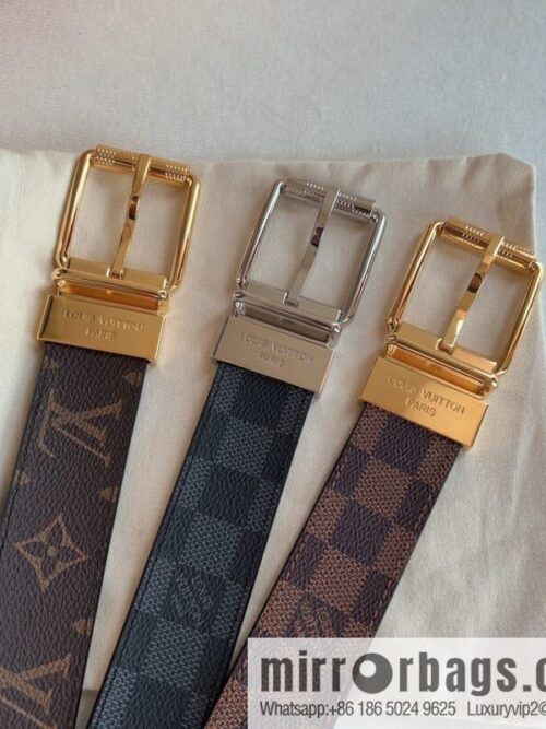 wsxc1672316474286_0-800x800tsk5yhiq3iu43935_20250629232334.jpg Louis Vuitton/Leather Lined Metal Buckle Damier Canvas Belt Men 35mm