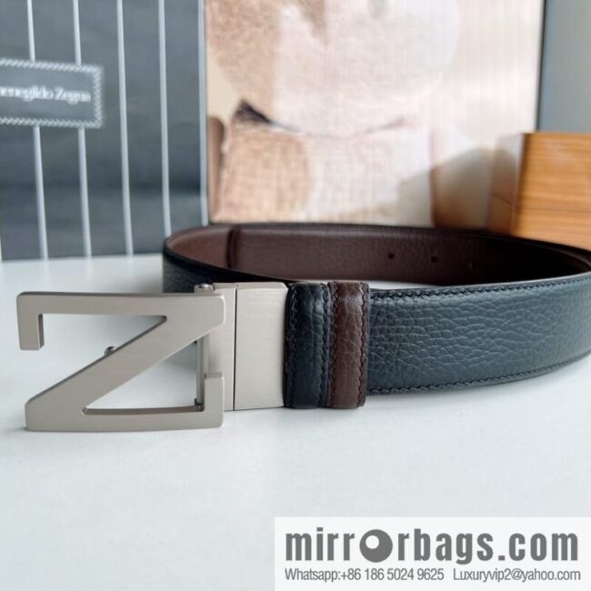 Zegna ZEGNA Boutique Logo Belt Buckle Men\'s 3.5cm Belt