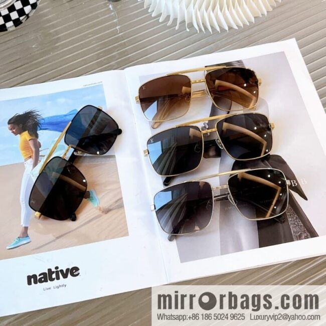 LV Louis Vuitton Square Men\'s Sunglasses