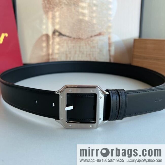 Cartier, textured cowhide double-sided men\'s belt