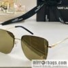 SAINT LAURENT Saint Laurent half-frame unisex sunglasses
