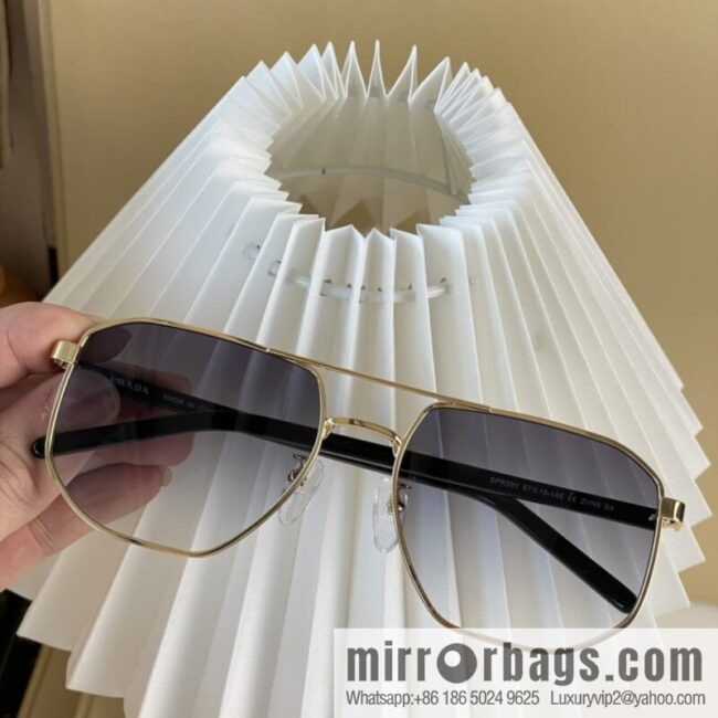 Prada Metal Frame Unisex Sunglasses