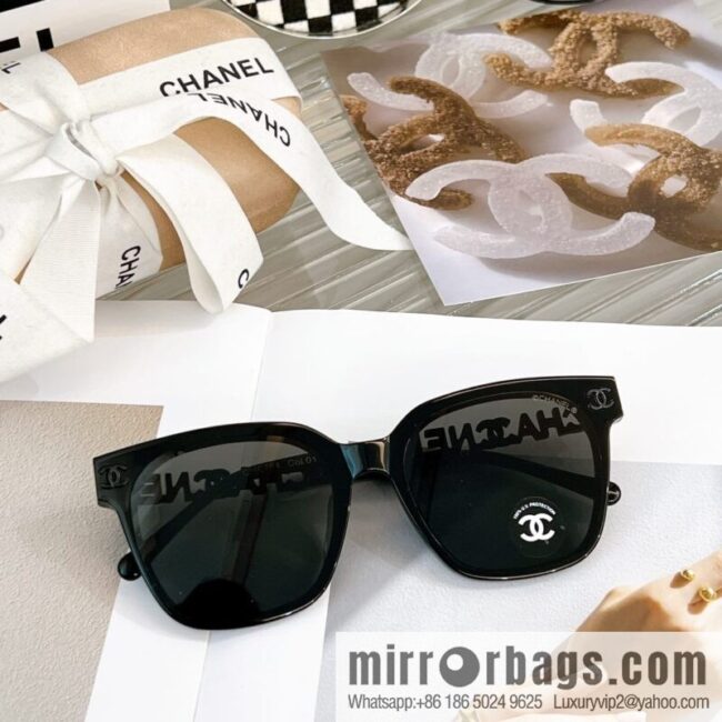 Chanel square versatile double c embellished women\'s sunglasses