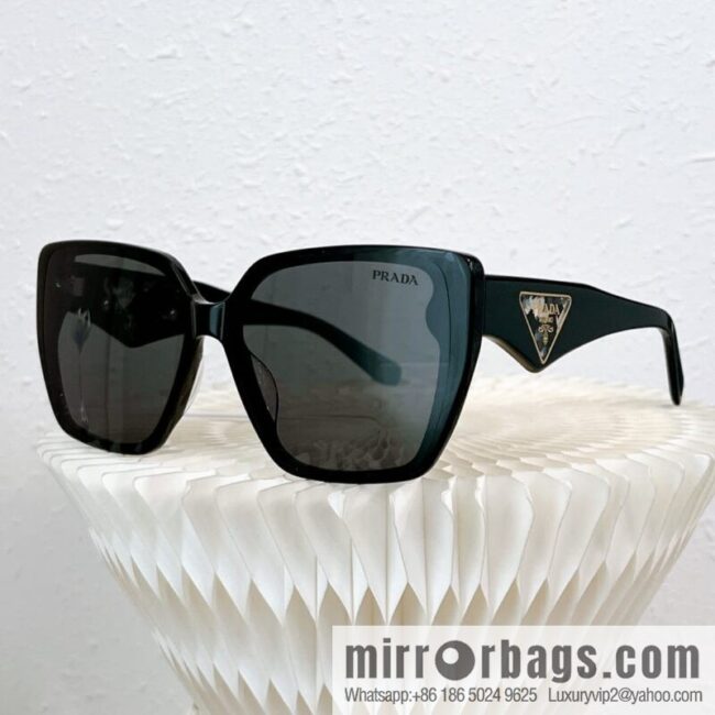 PRADA temple triangle embellished sunglasses