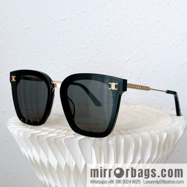 CELINE Celine Arc de Triomphe temple letter logo square sunglasses