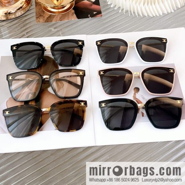 CELINE Celine Arc de Triomphe temple letter logo square sunglasses