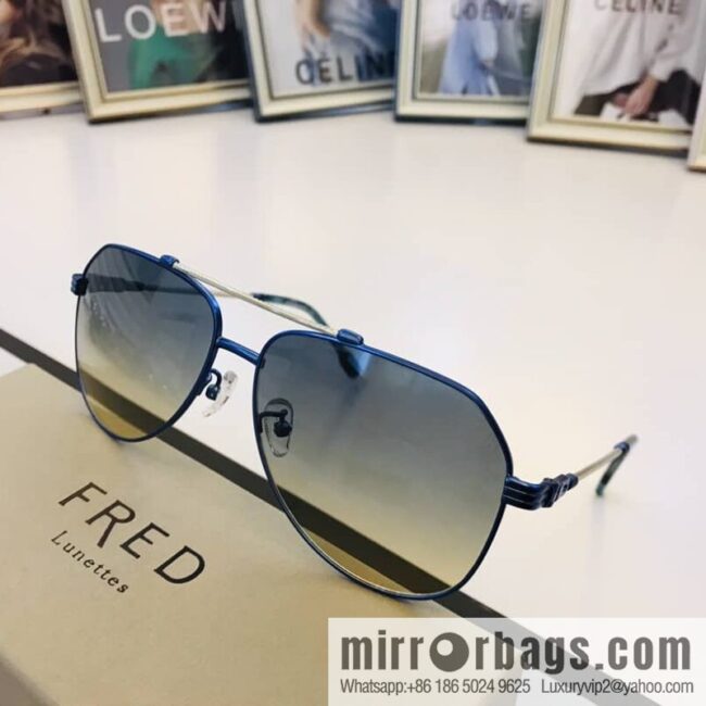 FRED flanged elliptical frame unisex sunglasses