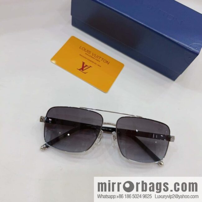 LV Louis Vuitton Men\'s Square Sunglasses