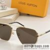 LV Louis Vuitton lambskin hemmed temple men\'s sunglasses