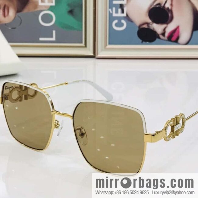 Ferragamo Square Unisex Sunglasses