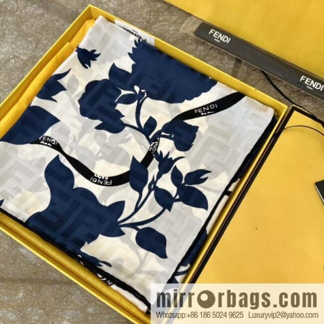Fendi 100% silk Roses scarf