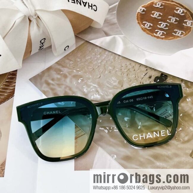 Chanel single logo mirror sunglasses