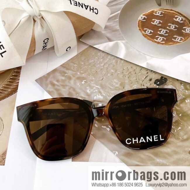 Chanel single logo mirror sunglasses