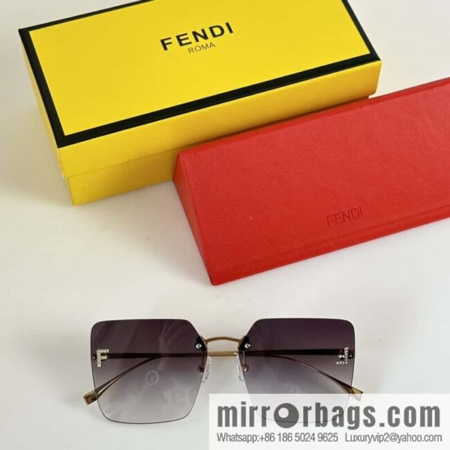 Fendi frameless square sunglasses