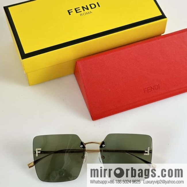 Fendi frameless square sunglasses