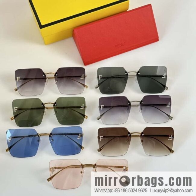 Fendi frameless square sunglasses