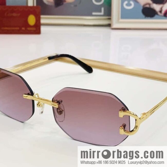 Cartier rimless unisex sunglasses