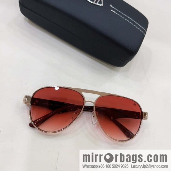 Maybach men\'s round-frame sunglasses