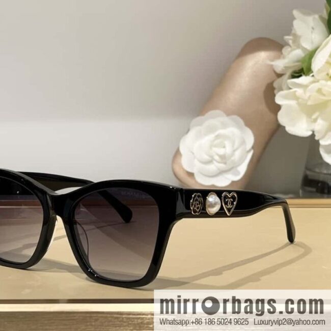 Chanel women\'s large frame sunglasses