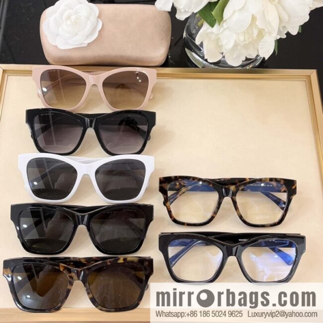 Chanel women\'s large frame sunglasses