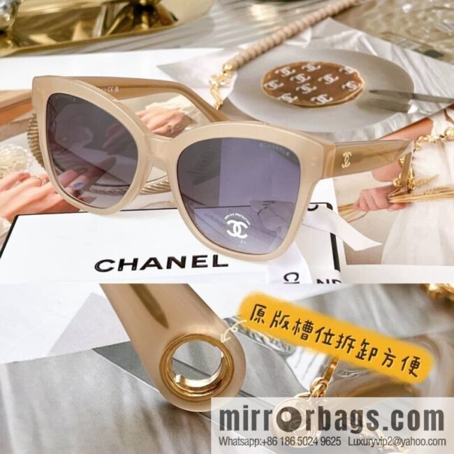 Chanel pearl chain women\'s sunglasses