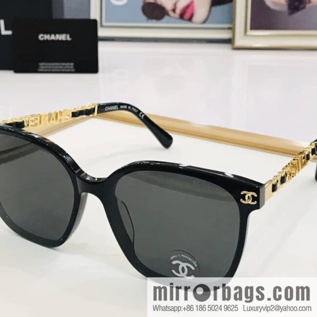 Chanel logo decorative women\'s sunglasses