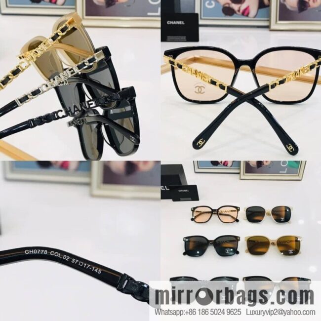 Chanel logo decorative women\'s sunglasses