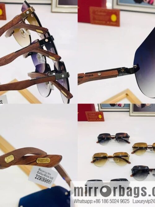 wsxc1690637950952_8-800x800fskqevlidmx9507_20250625143005.jpg Cartier Wooden temple rimless men\'s sunglasses